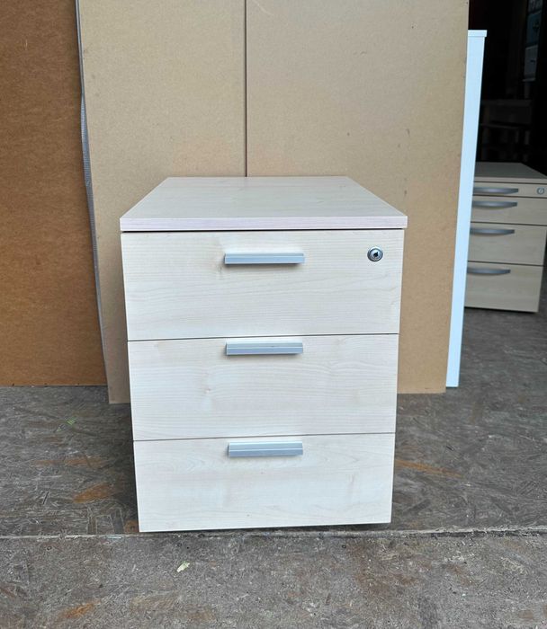 Stoc 100 buc Rollbox Profesional pe rotile cu 3 sertare metalice; Casetiera; Dulap birou; Fiset