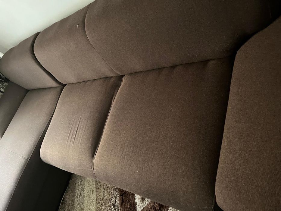 Coltar extensibil, maro, catifea