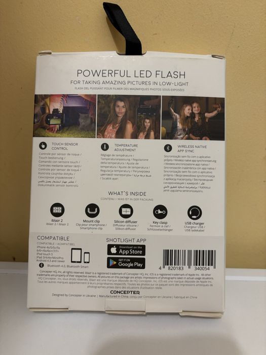 безжична LED светкавица за смартфони и таблети