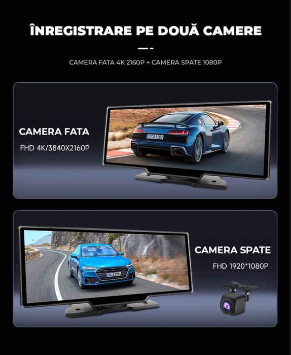 Navigatie Carplay/Android Auto Wireless 26cm + Camera Marsarier & Bord