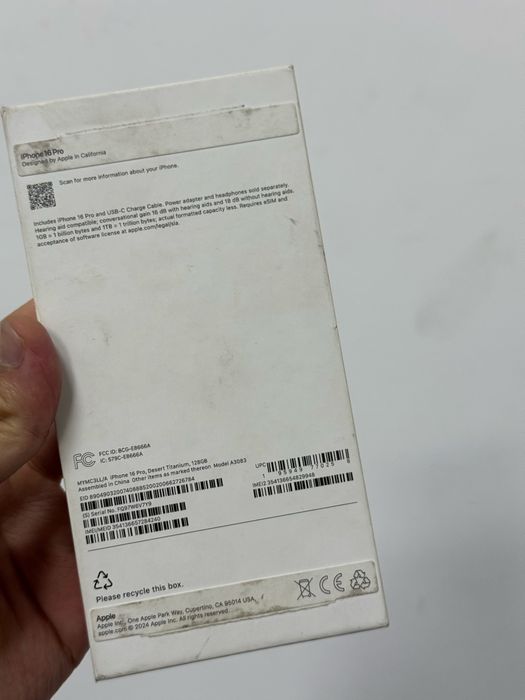 Iphone 16 pro 128gb e-sim 91% АКБ