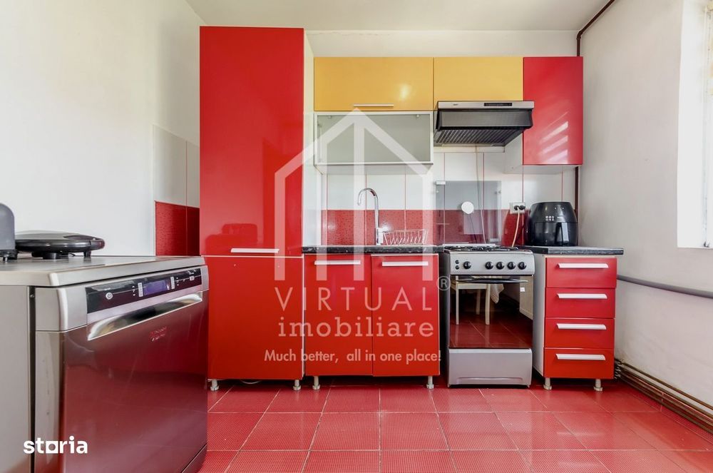 Apartament cu 3 camere + balcon, mobilat - Broscarie