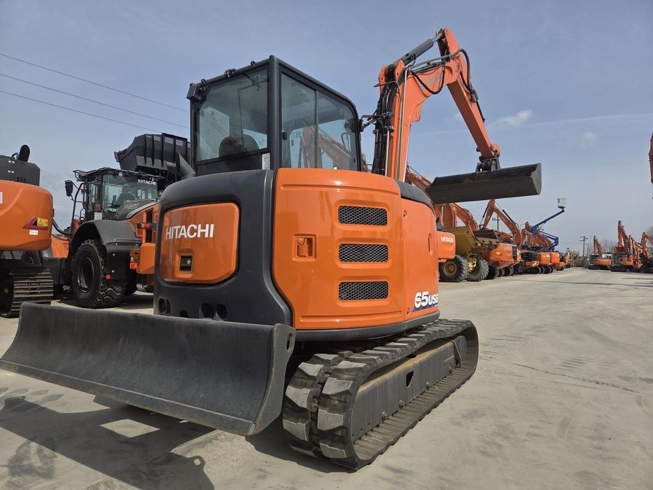 Hitachi ZX65USB-6, 2019, 2.006h, 6,5 TONE, CUPLA RAPIDA+2 CUPE EXCAVARE NOI+1 cupa taluz, inst picon pe brate, instal hidr rotire pe brate, LAMA NIVELARE, ad sapare 4,5m, ridica 4t, AC, posibilitate leasing-PROMOTIE 41900EUR+Tva