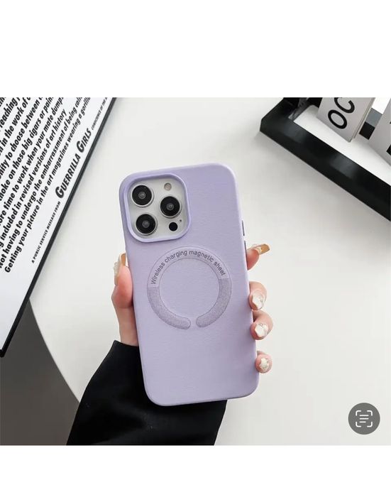 Husa Magsafe Imitatie Piele Magnetica - Iphone 14 15/PRO/MAX/PLUS