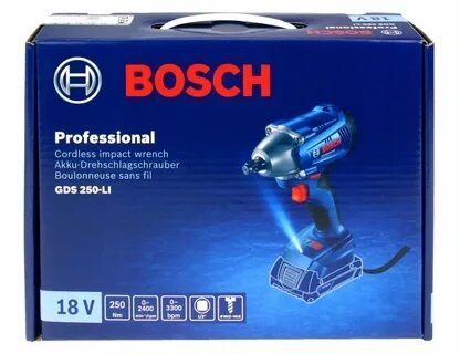 Аккумуляторный гайкавёрт BOSCH GDS 250-LI