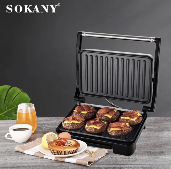 Електрически грил скара с незалепващо покритие 850W SOKANY