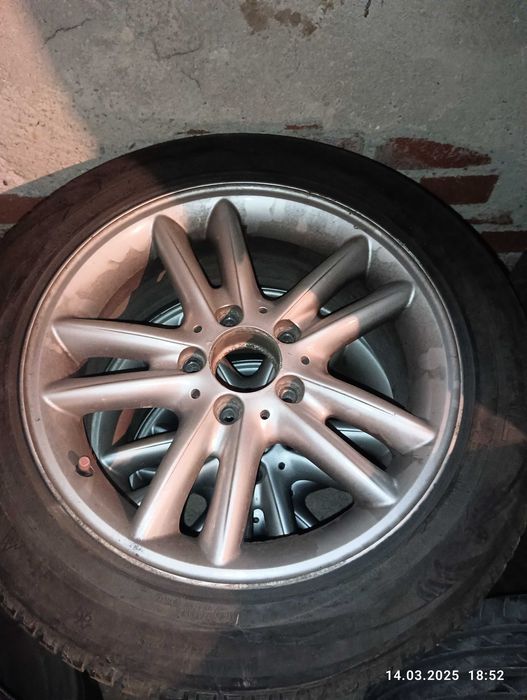 Джанти Мерцедес 16 5х112 66.6 с зимни гуми маршал