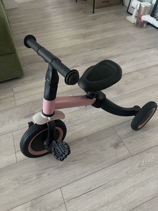 Tricicleta pentru copii sau bicicleta echilibru KAYA 4 in 1, TOPMARK Roz cu Negru