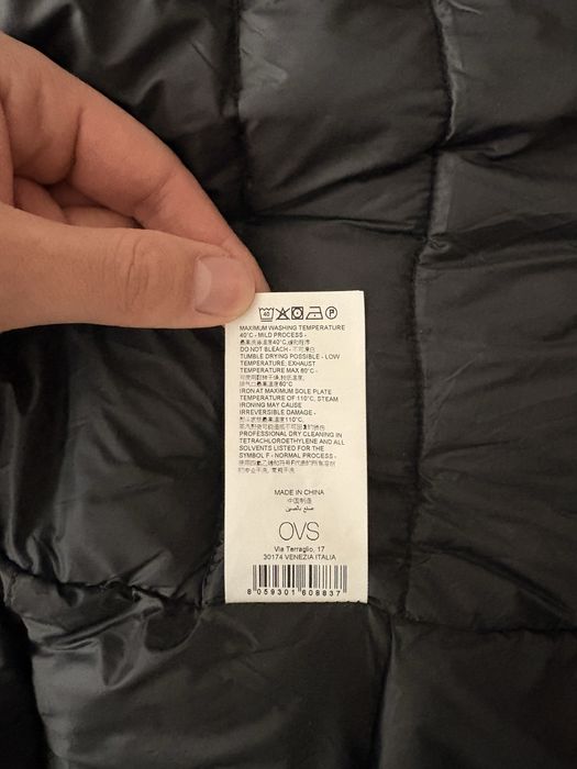 Мъжко Зимно Черно Яке Парка OVS