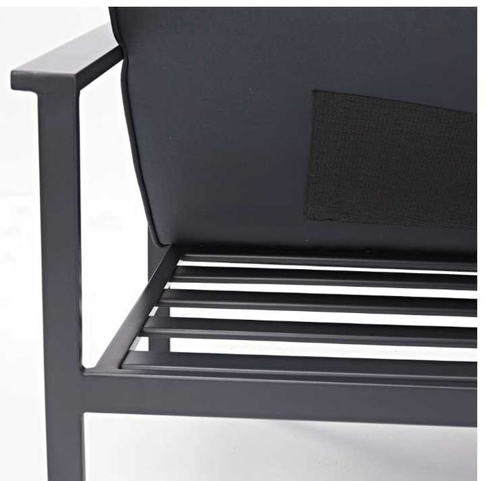 Set mobilier gradina, pentru 4 persoane, gri antracit