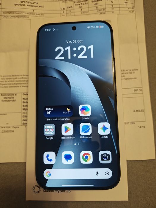 Xiaomi 17T 5G 12GB RAM cu 256Gn Fullbox garanție 2 ani