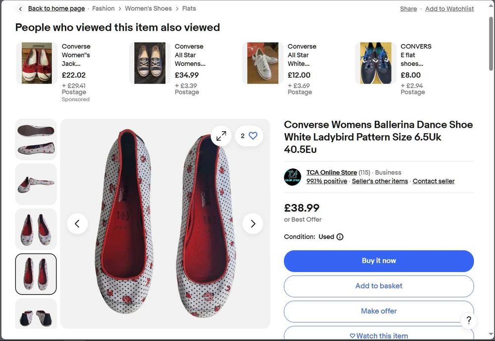 Vand balerini Converse noi masura EU 37 / UK 4
