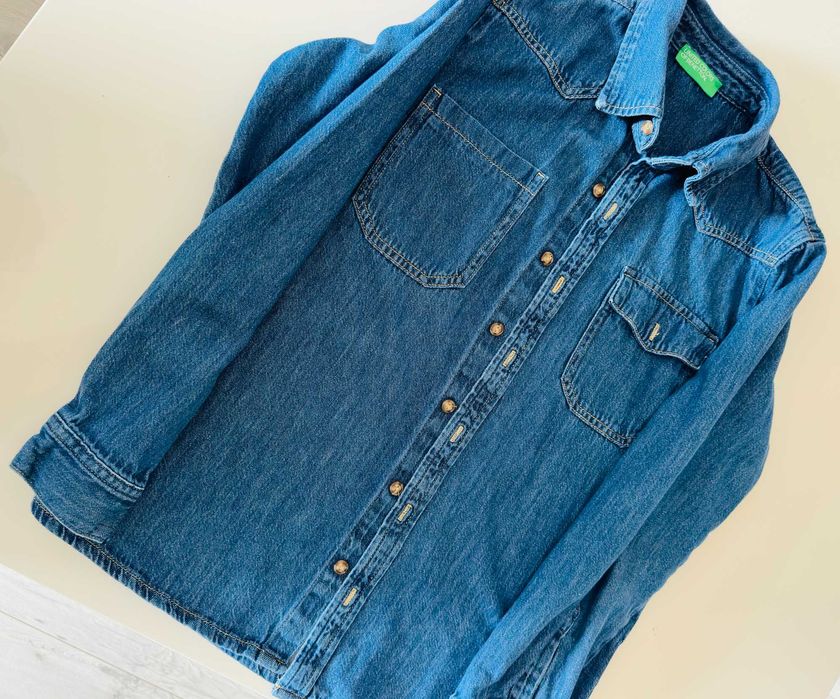 Дънкова детска риза BENETTON / момче / 160 см