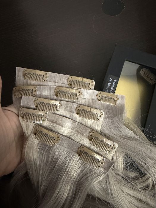 Extensii păr natural premium – Foxy Locks (Silver Fox)