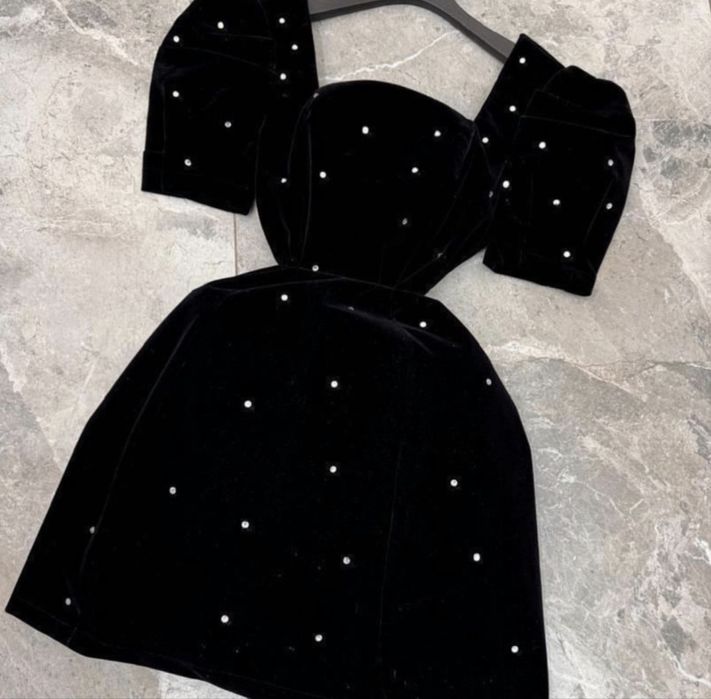 Платье вечернее велюр