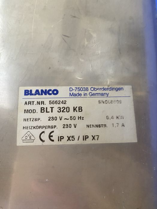Vand Container termic profesional BLANCO BLT 320 KB – încălzire electrică – Made in Germany