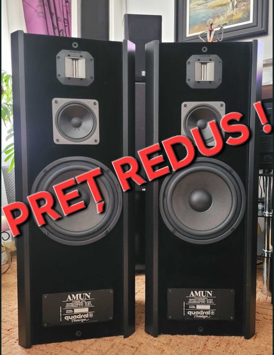 QUADRAL AMUN MK1 seria Phonologue boxe Hi-Fi Premium de referinta vintage *de colectie