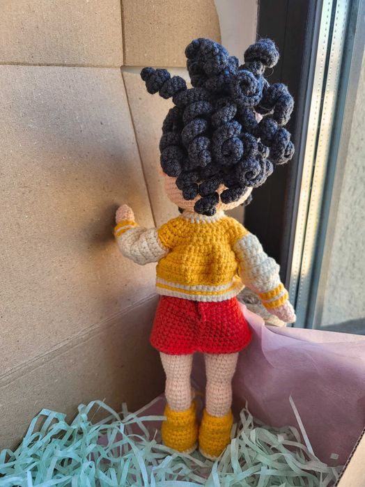 Păpușă croșetată manual, jucărie handmade