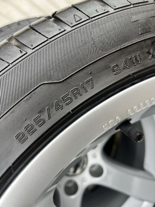 Jante aliaj 5x112mm, anvelope vara 225/45 R17 VW Golf 5/6/7/8 Touran Eos Jetta Caddy, Seat, Skoda, Audi A3