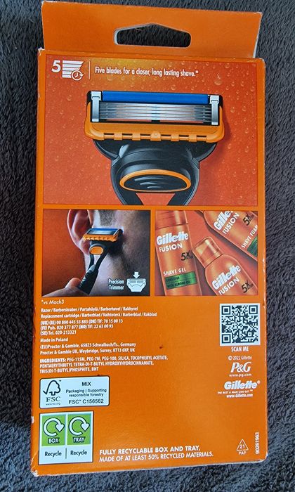 Gillette fusion 5 Aparat Sigilat