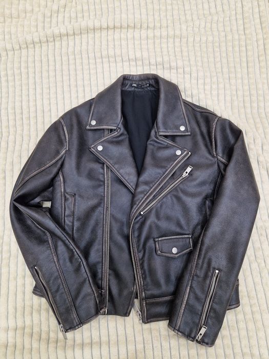 : Кожаная куртка косуха Zara (Vintage look) — Размер S