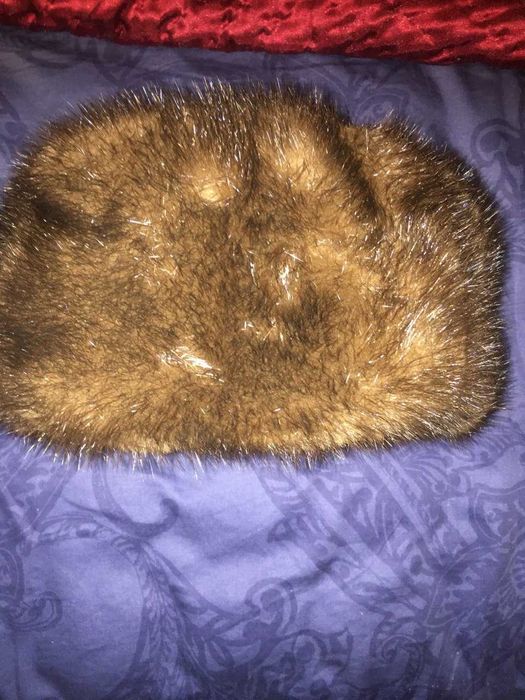 НОРКОВАЯ ШАПКА коричневого цвета размер 58 российская