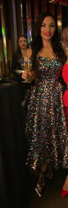 Rochie paiete multicolore facuta la comanda