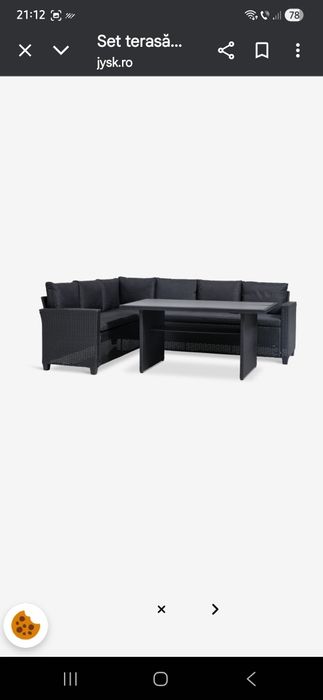 Coltar ratan gri antracit