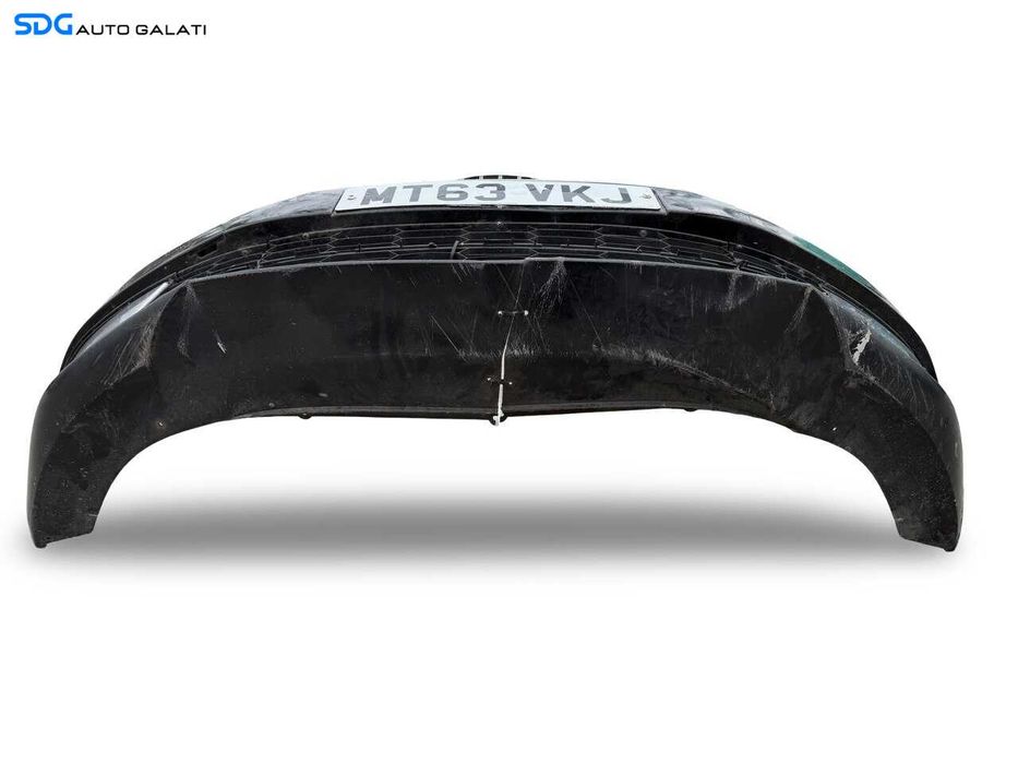 Bara Spoiler Fata Completa FARA Grila cu Emblema Skoda Superb 2 Facelift 2013 - 2015 Cod 3T0807221K (Prezinta o fisura in partea inferioara) Culoare Negru LF9R [LC3493]