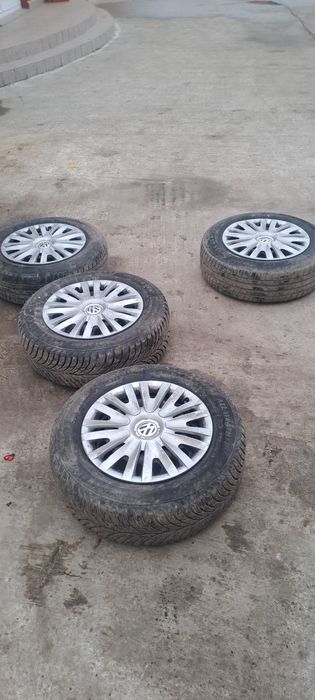 Vand set rotii vw Golf 6 cu jeante de tabla 195 65 15