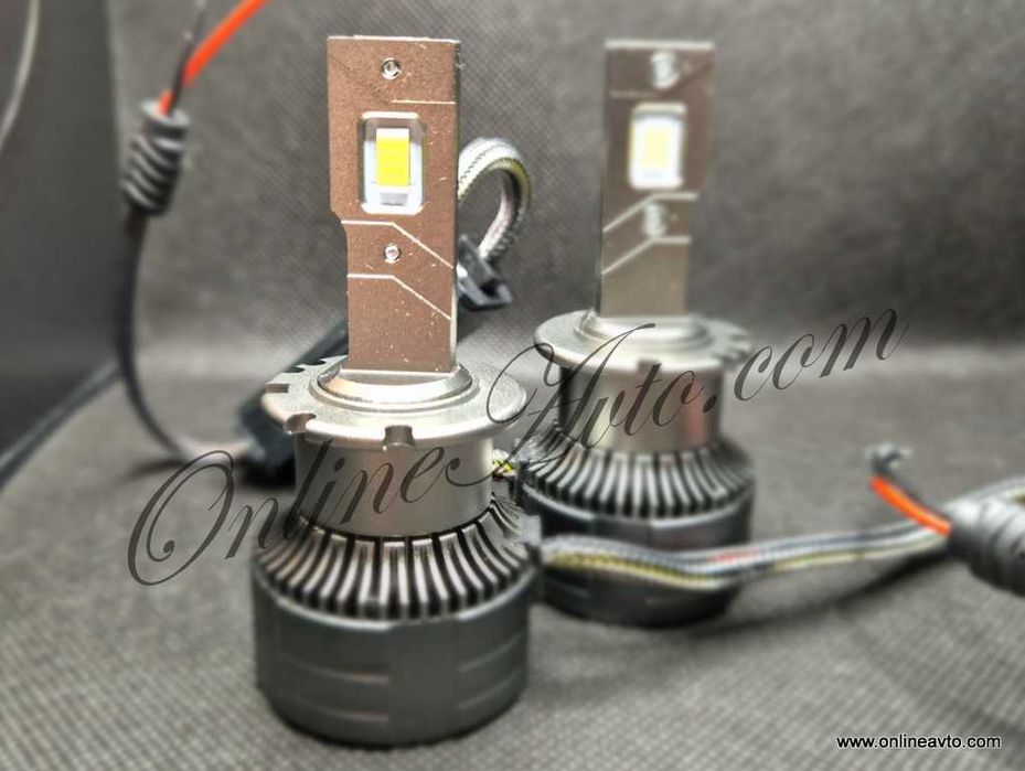 Ново! D1S/D2S/D3S/D4S Крушки LED 90W 8800Lm +280% Canbus 6500k D2H