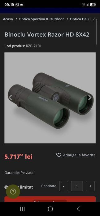 Binoclu Vortex Razor HD 8x42