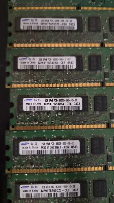 Лот RAM памет за настолен компютър – 14 бр. Samsung DDR2 ECC и DDR3 ADATA