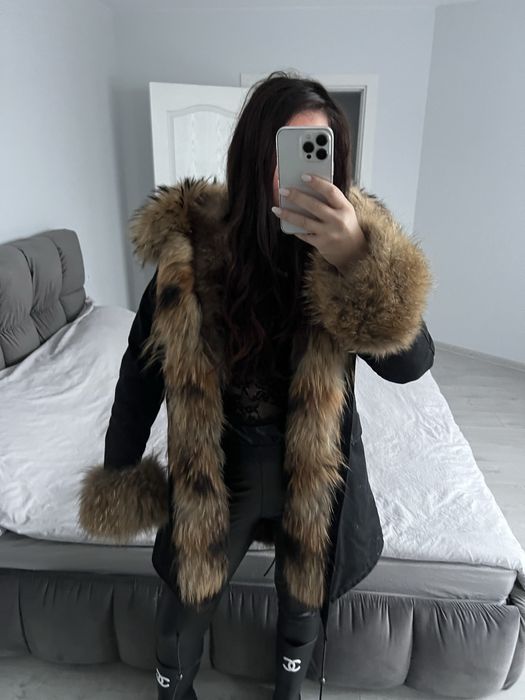 Дамска парка естествен косъм