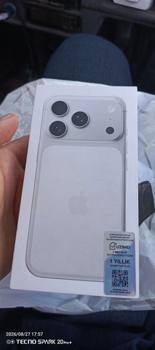 IPhone 17 pro sim+esim 256gb  yangi