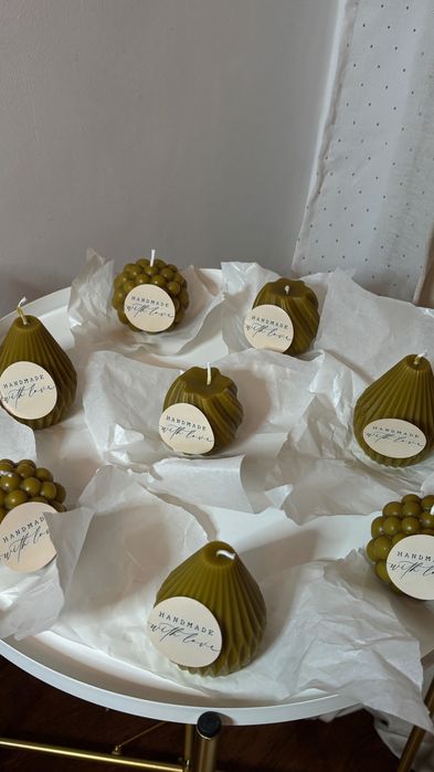 Lumânări din ceară de albine 100% naturale, non-toxice, hand-made