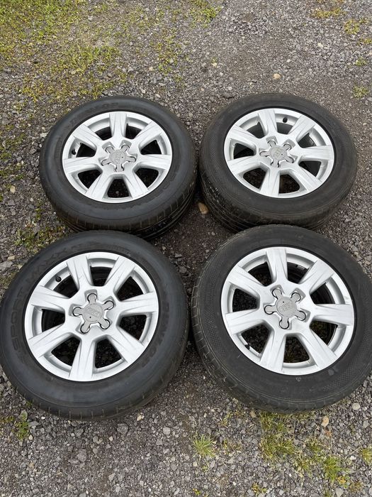 Jante aliaj 5x112 audi a4 a5 a6 cu anvelope de vara 225 55 16
