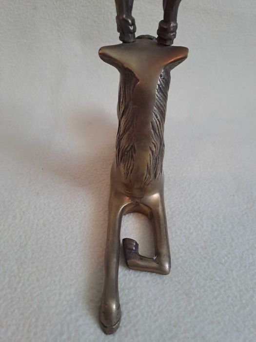 statueta figurina cerb tap bronz