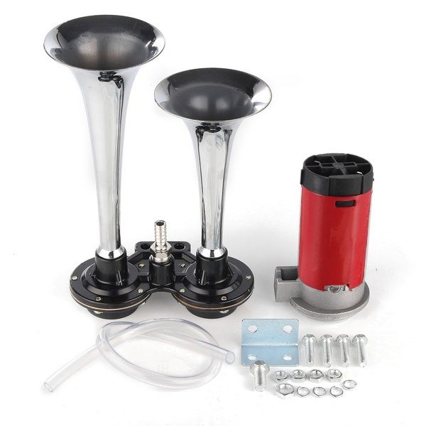 Двойна тромба клаксон с компресор за Кола Бус Камион 12V 12 Волта