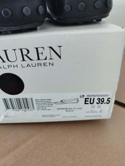 Vând espadrile Ralph Lauren noi mărimea 39.5 negre in cutie