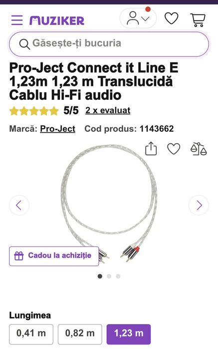 Vând cablu phono rca -rca
