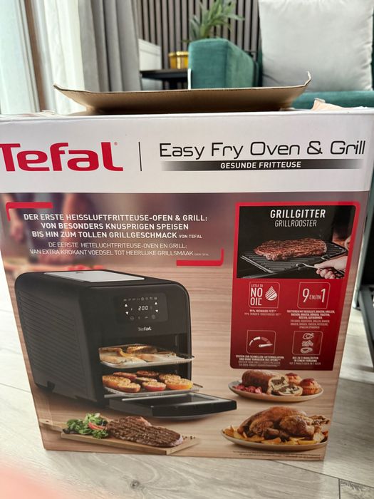 Friteuza cu aer cald Tefal 9 in 1 Easy Fry FW501815, 2000 W, Capacitate 1.7 kg, 8 Programe (Negru)
