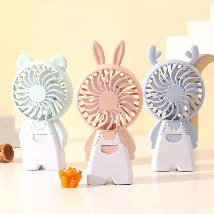 Portativ mini ventilyator – led yoritgichli, multfilm dizaynida A6