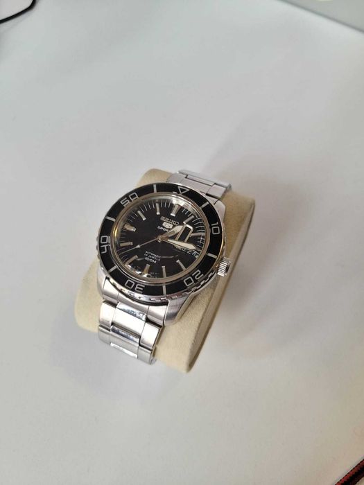 Ceas Seiko 5 Sports Automatic 7S36-04N0, 4R36, argintiu, 10 ATM