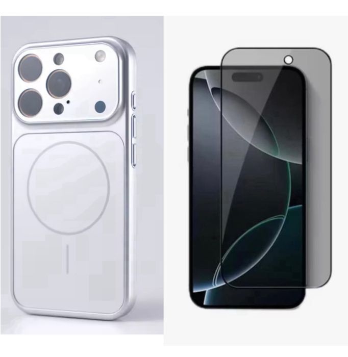 Husa MagsLens si Folie Sticla Privacy - Iphone 15/15 PRO/15 PRO MAX