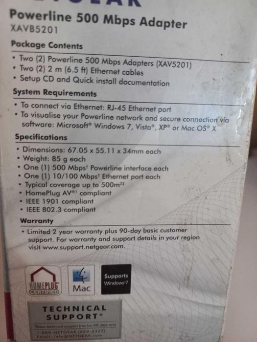 Transmitator internet Netgear XAVB5201 Powerline 500mbps 2 adaptoare