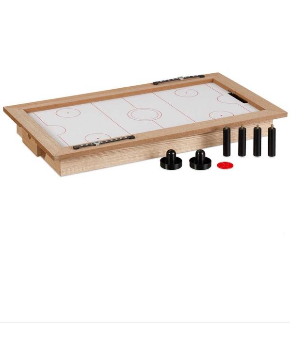 Въздушен хокей Relaxdays - вкл. тласкач и шайба - за деца и възрастни