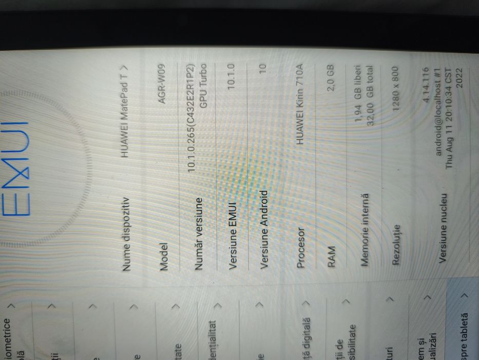 Vând tableta Huawei MatePad T