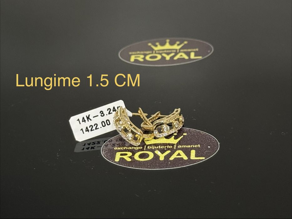 Bijuteria ROYAL : Cercei AUR 14K / 3.24 GR