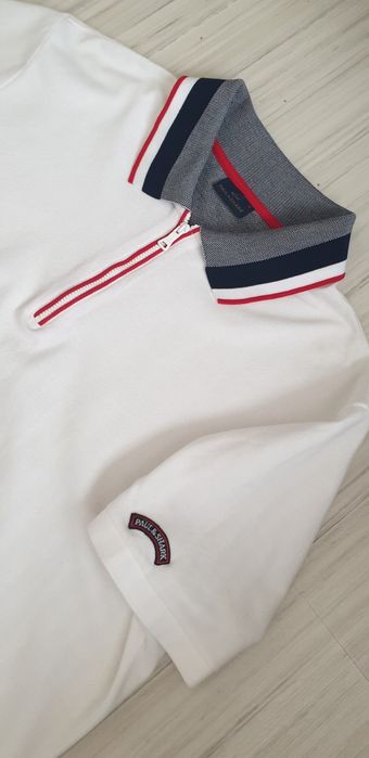 Paul & Shark  Zip Up Pique Cotton Mens Size M НОВО! ОРИГИНАЛ! Мъжка Тениска!